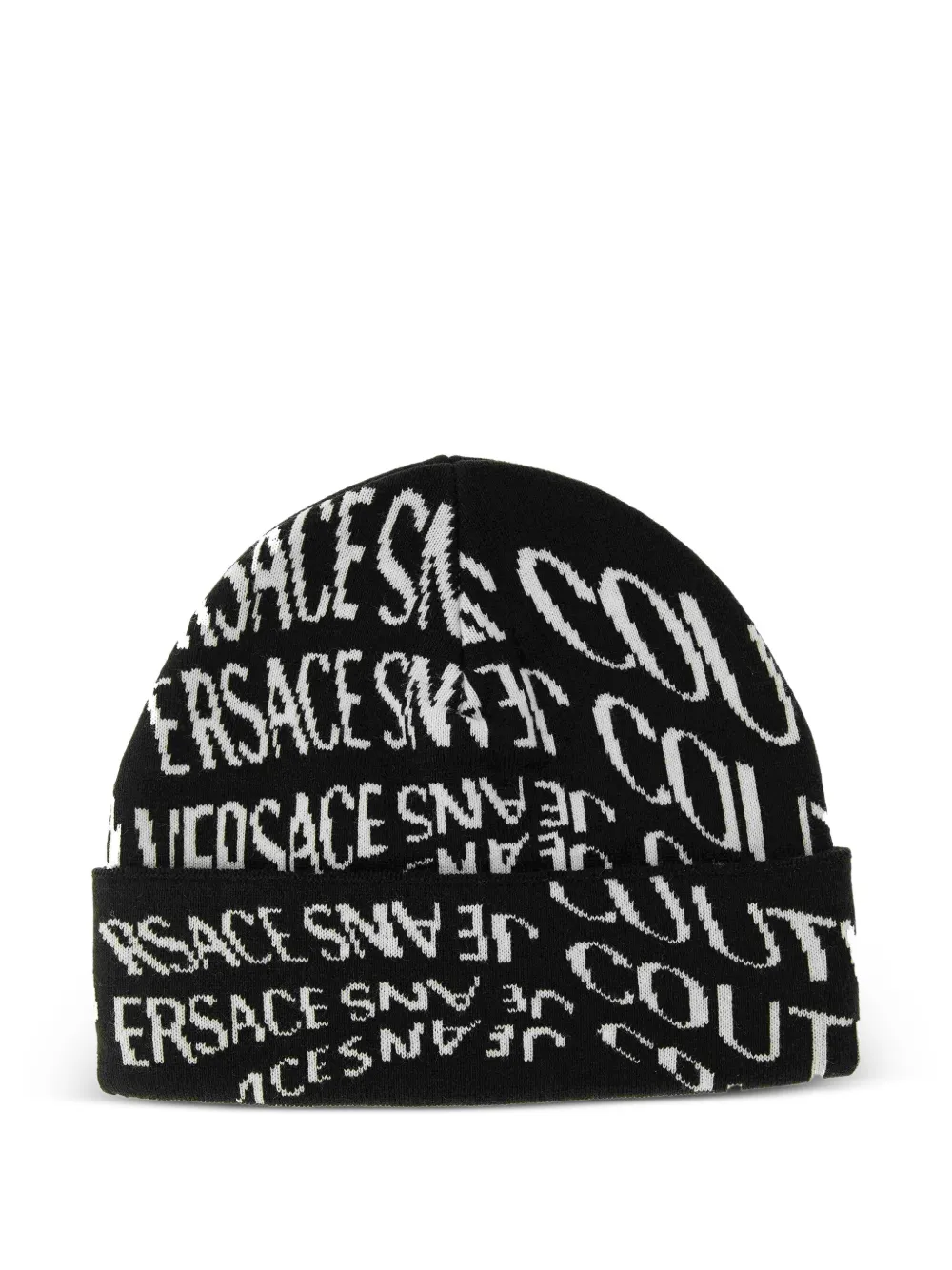 

Шапка бини с логотипом Versace Jeans Couture, черный
