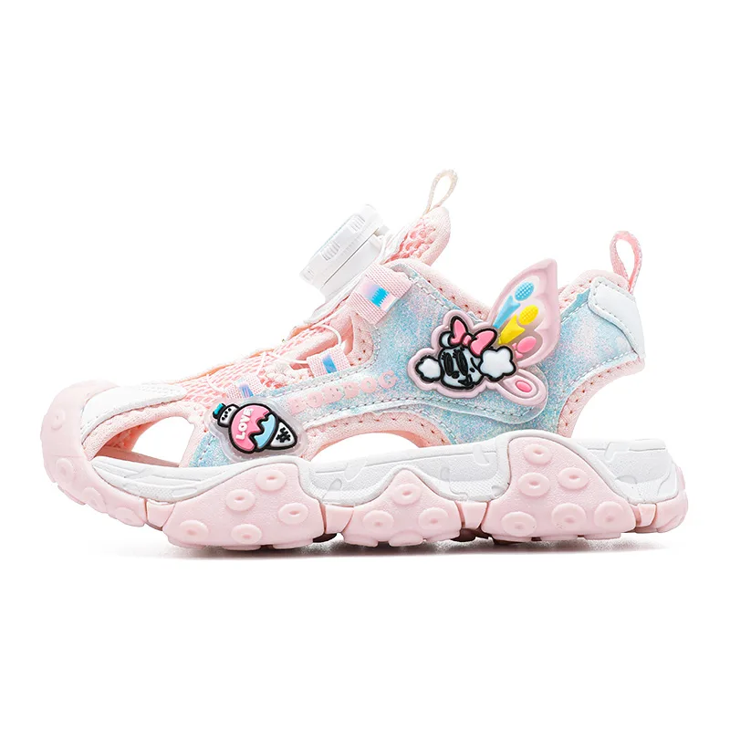 BOBDOG Synthetic Leather Soft And Comfortable Breathable Lightweight Cushioning Breathable Lightweight Cushioning, светло-розовый/бежевый, светло-розовый/бежевый