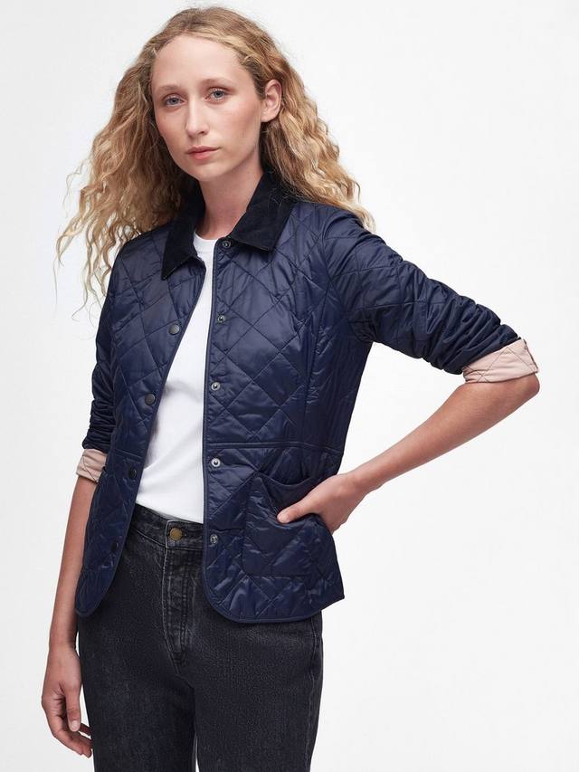 

Стеганая куртка deveron Barbour, цвет Navy/Pale Pink