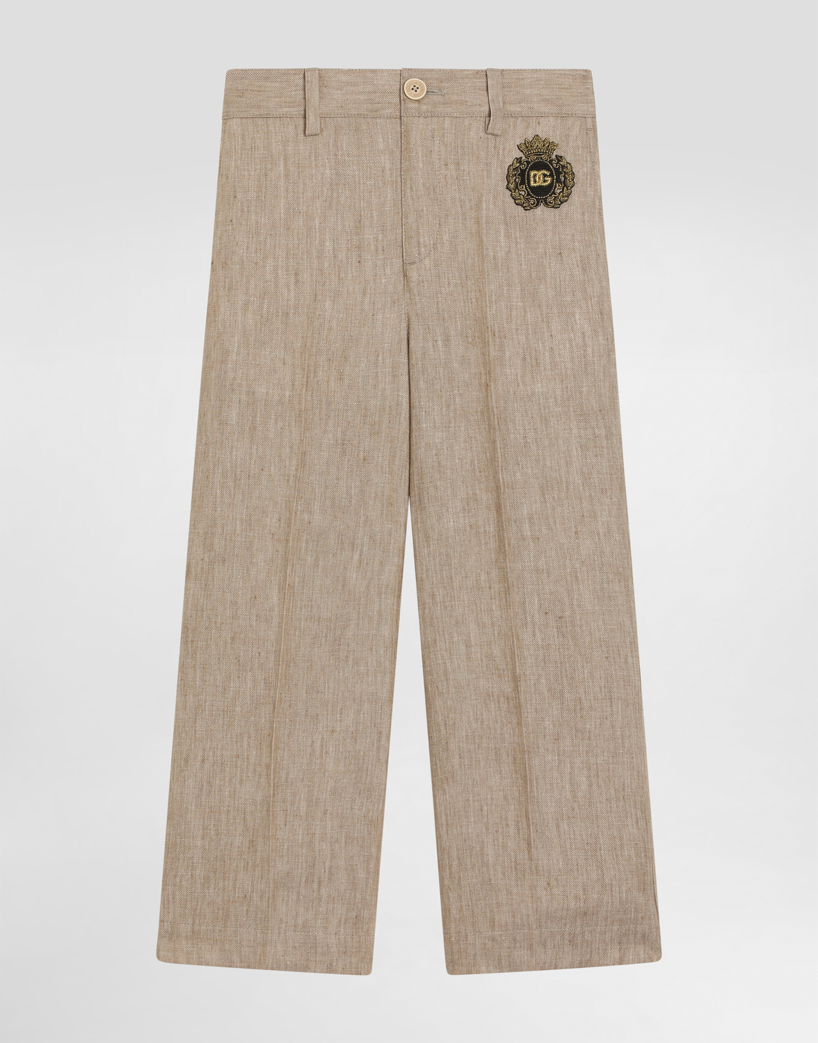 

Твиловые брюки с нашивкой Dolce&Gabbana, бежевый