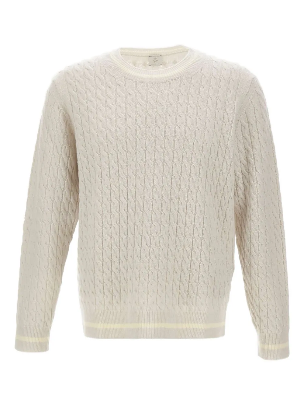 

Свитер косовой вязки с ребристым краем Eleventy, нейтральный