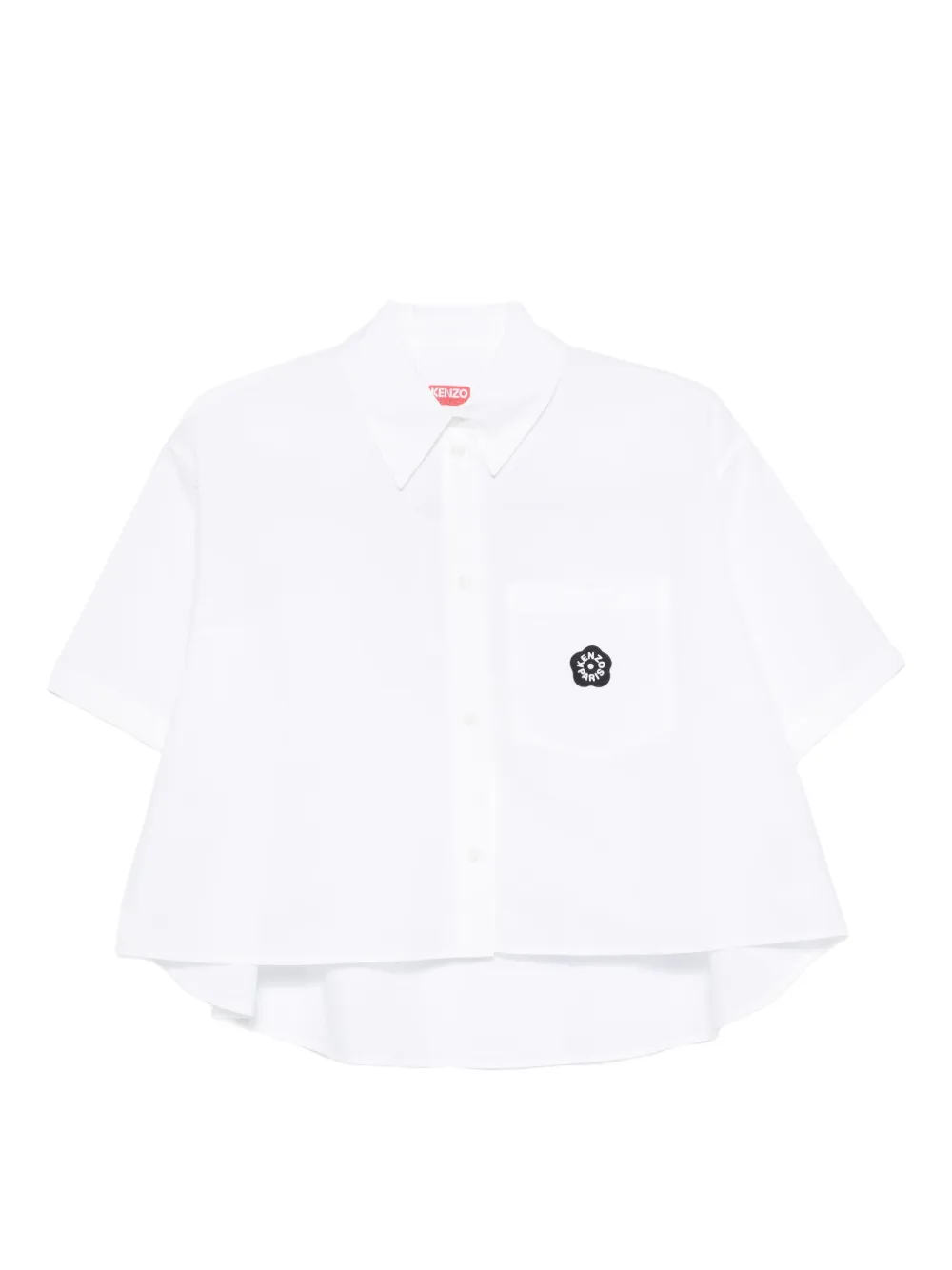 

Рубашка с нашивкой-логотипом KENZO, белый