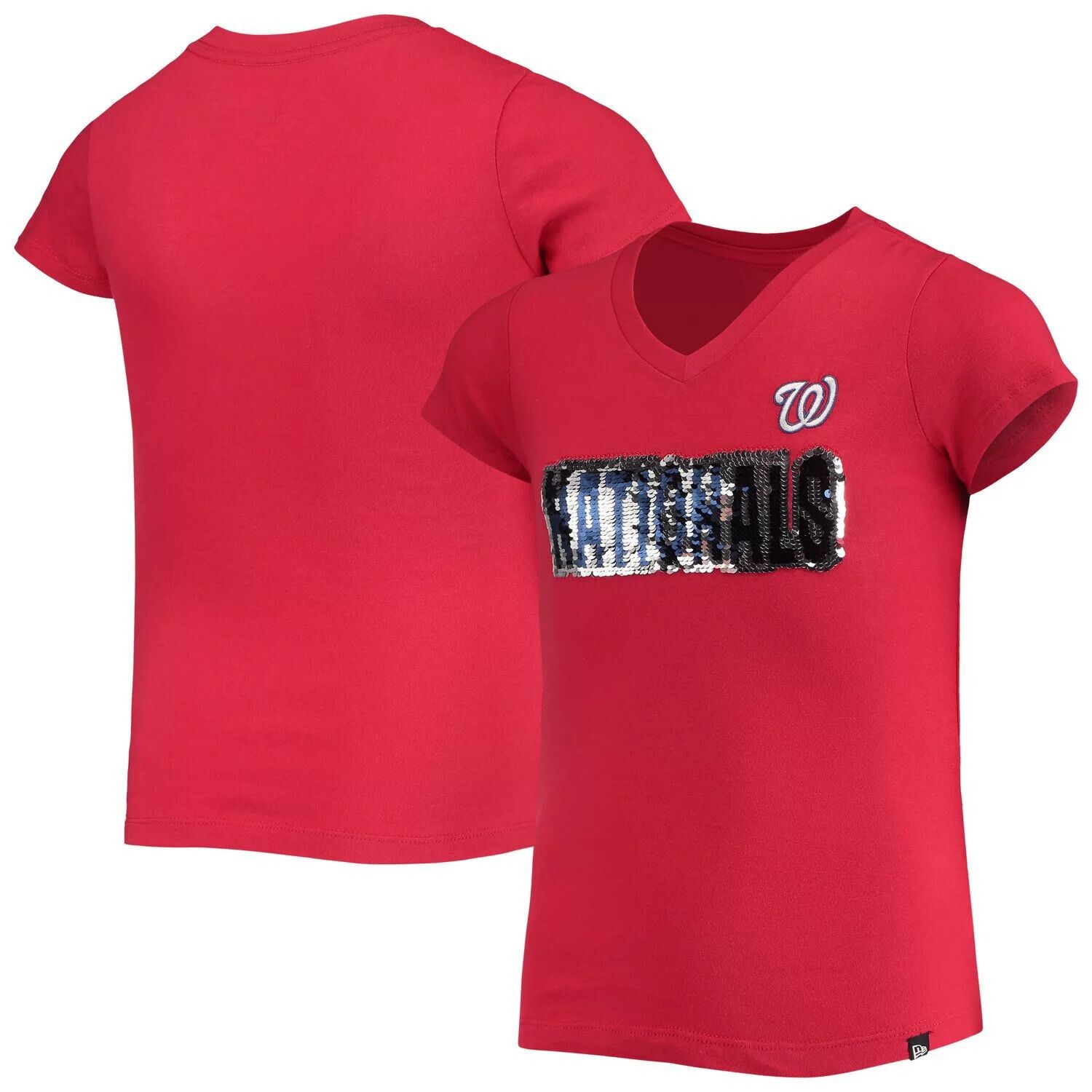 

Красная футболка команды New Era Washington Nationals для девочек и молодежи с пайетками New Era, Красный, Красная футболка команды New Era Washington Nationals для девочек и молодежи с пайетками New Era