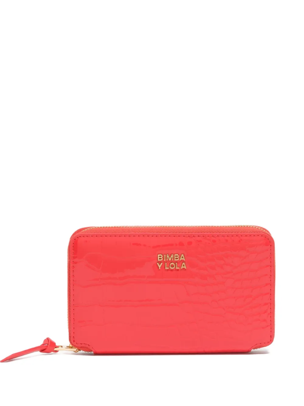 

Кошелек на молнии с эффектом крокодиловой кожи Bimba y Lola, красный