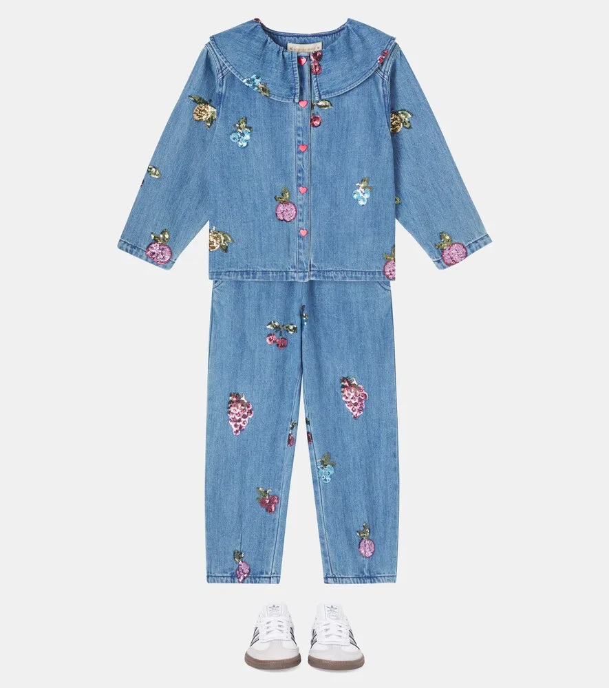 Кроссовки Samba с замшевой отделкой Adidas Originals Kids, белый — фото 2