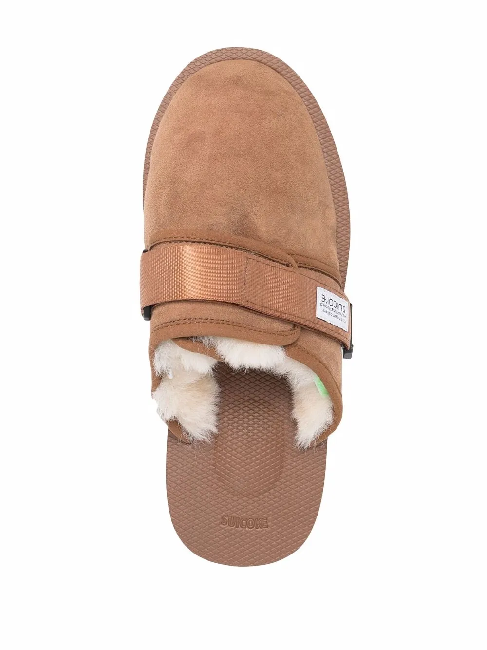 Слиперы с меховой подкладкой Suicoke, коричневый — фото 4