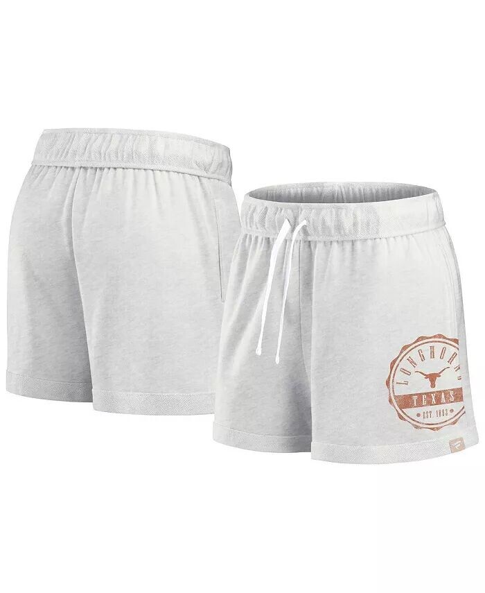 

Женские овсяные шорты Texas Longhorns Win Badge Fanatics, бежевый