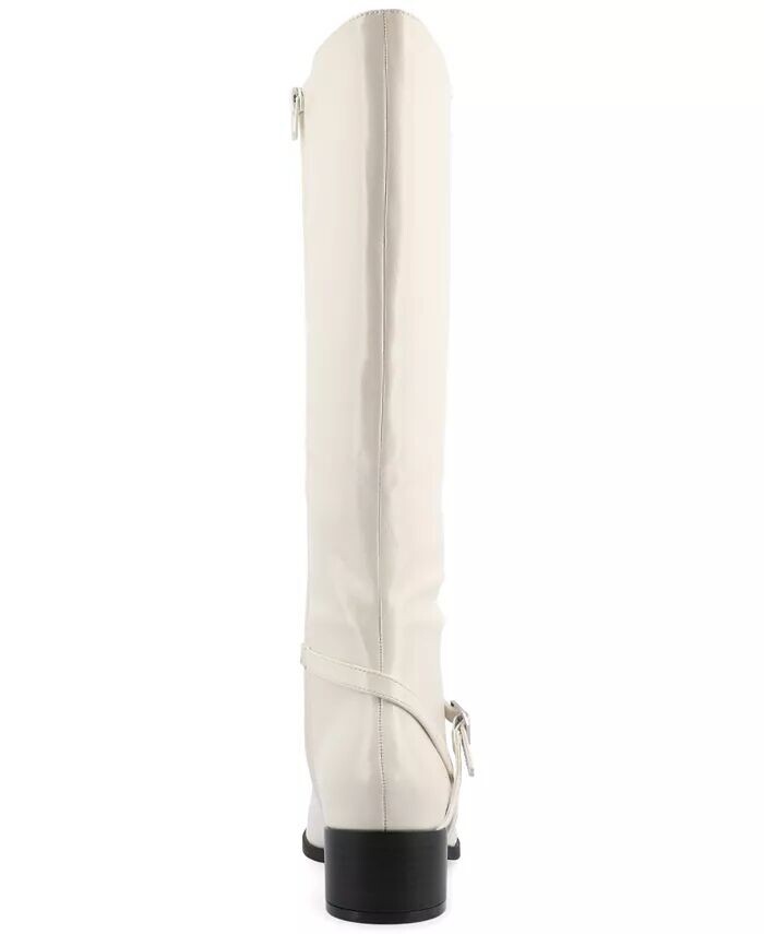 Женские сапоги для верховой езды Rhianah Wide Width Wide Calf Heel с высоким коленом Journee Collection, слоновая кость/кремовый — фото 3