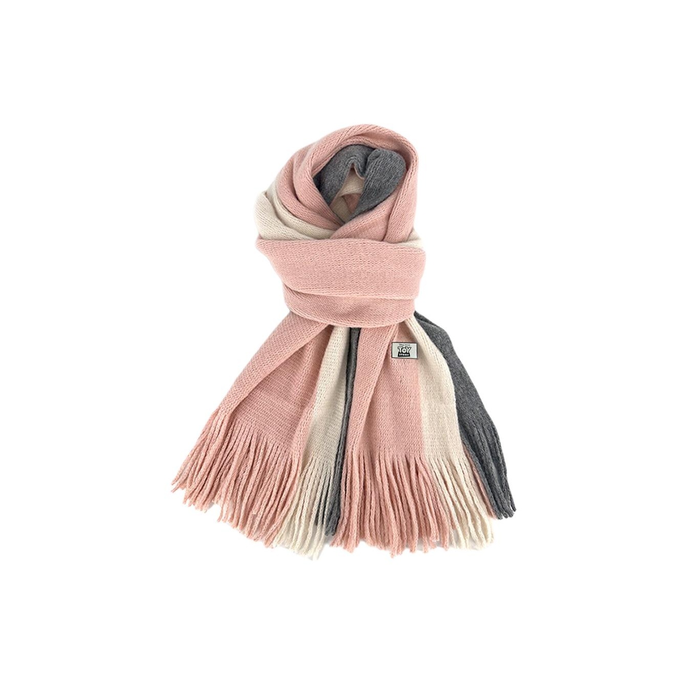 

Disney Вязаный шарф унисекс, Pink Beige Gray