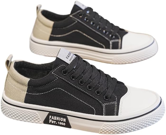 

Мужские дышащие кеды Hhhchpm из канвы, повседневные низкие, подходят для улицы или вождения, всесезонные шнурованные кроссовки для скейтборда, черный