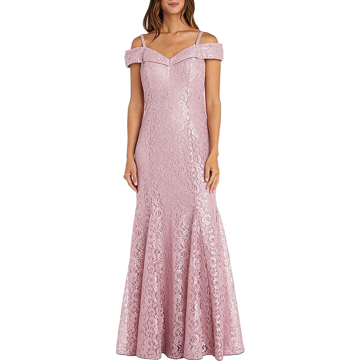 

Женское кружевное вечернее платье с открытыми плечами Petites R&M Richards