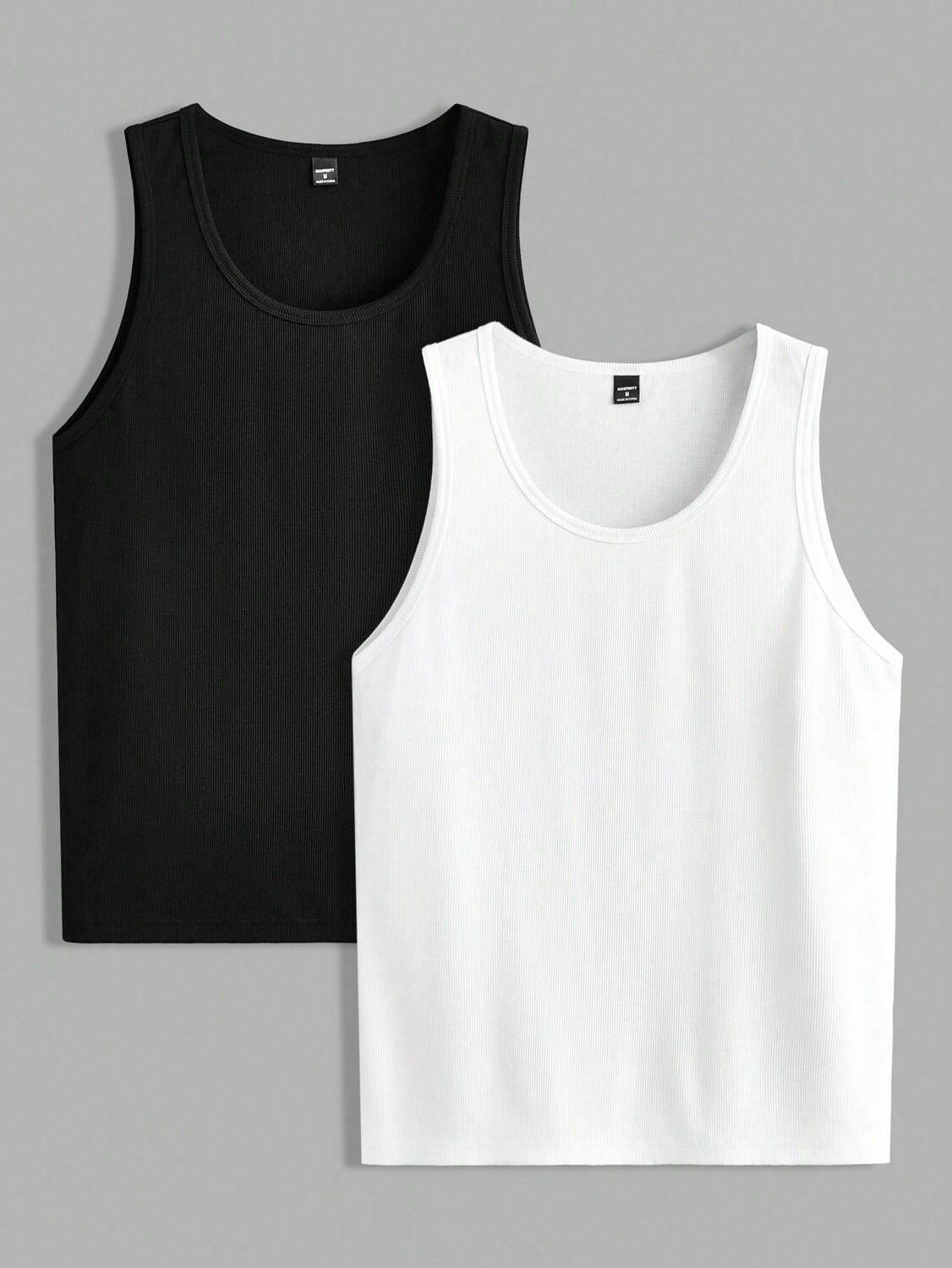 

Мужская летняя однотонная свободная трикотажная повседневная майка Homme с круглым вырезом, городская майка без рукавов Manfinity, мультиколор