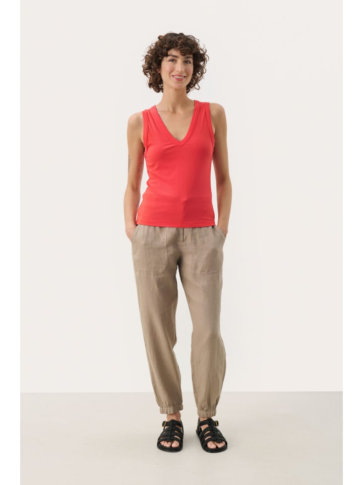 

PART TWO Вязаная футболка NikkiaPW, прямой крой, горьковато-сладкий цвет