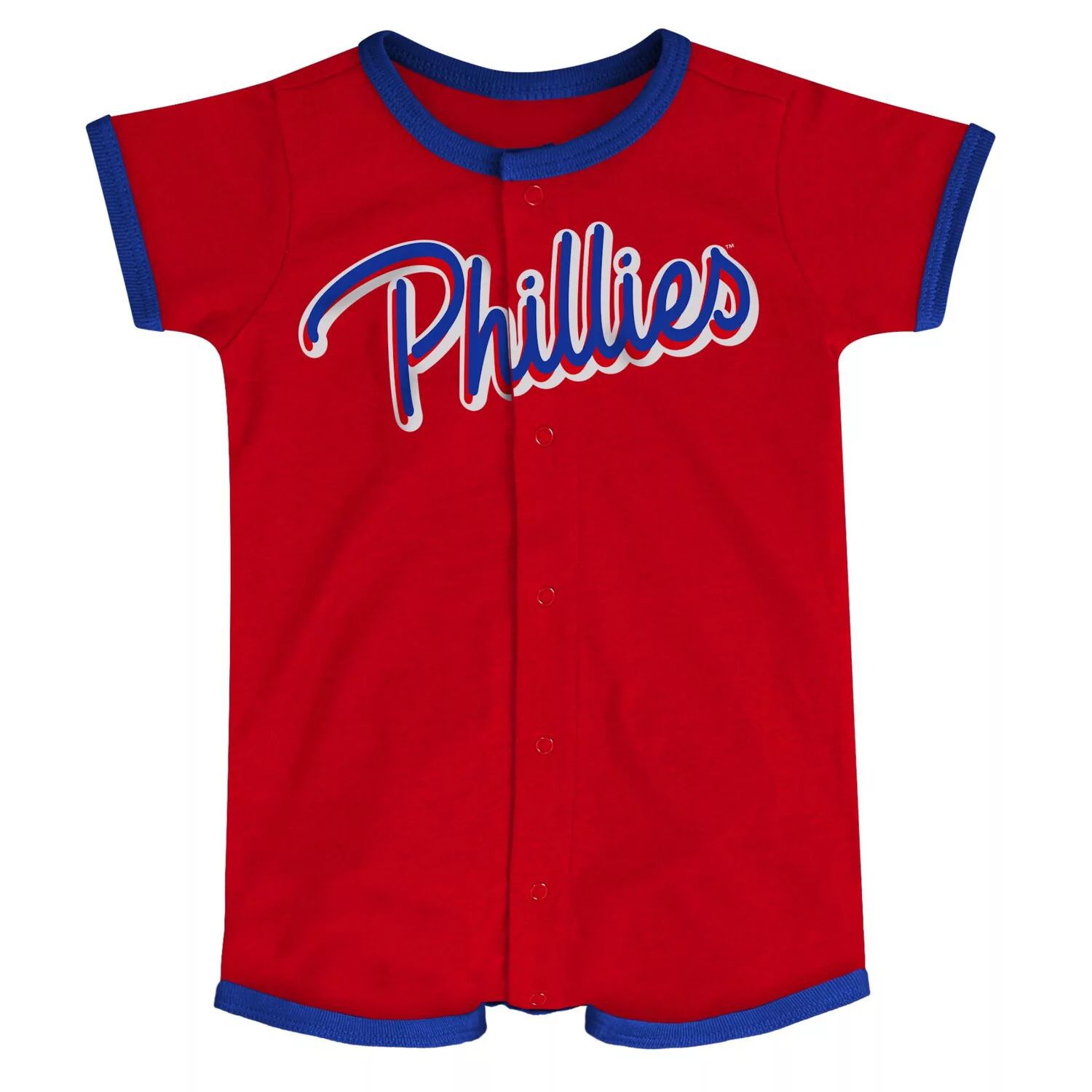 

Комбинезон Power Hitter с полосками Philadelphia Phillies Outerstuff, красный