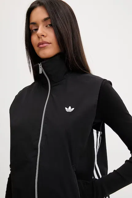 Жилет спортивный с лампасами Adidas Originals, черный — фото 4