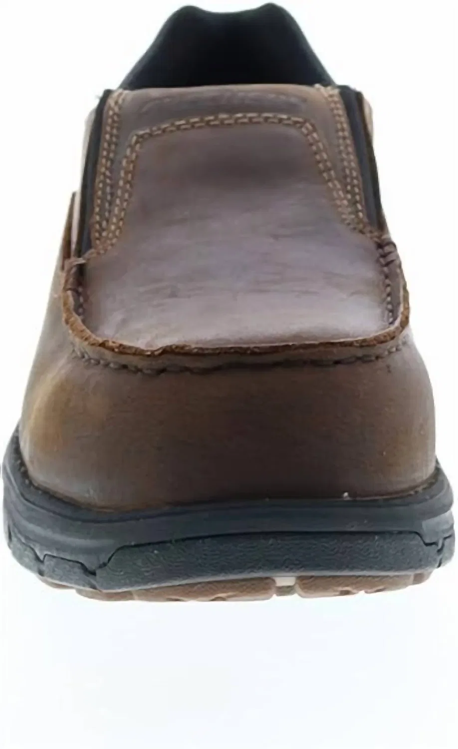 Skechers Мужские рабочие туфли Vicksburk Rubustle с композитным носком, темно-коричневого цвета — фото 4