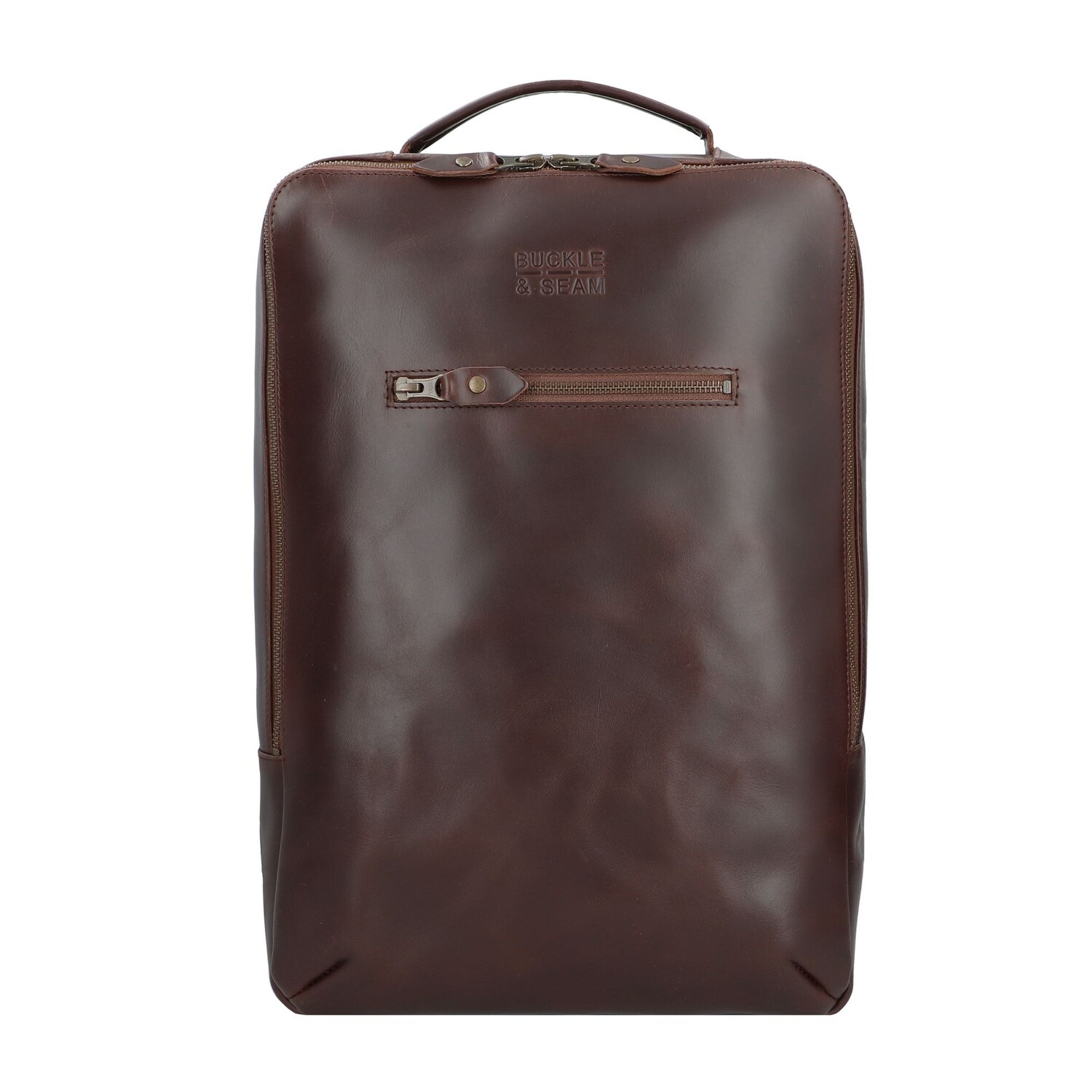 

Рюкзак Buckle & Seam Leon Leder 41 cm Laptopfach, цвет brown blu