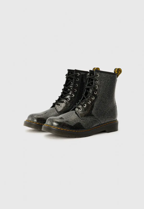 Ботильоны на шнуровке Dr. Martens, Black/Silver-Coloured/Nebula Glitter — фото 2