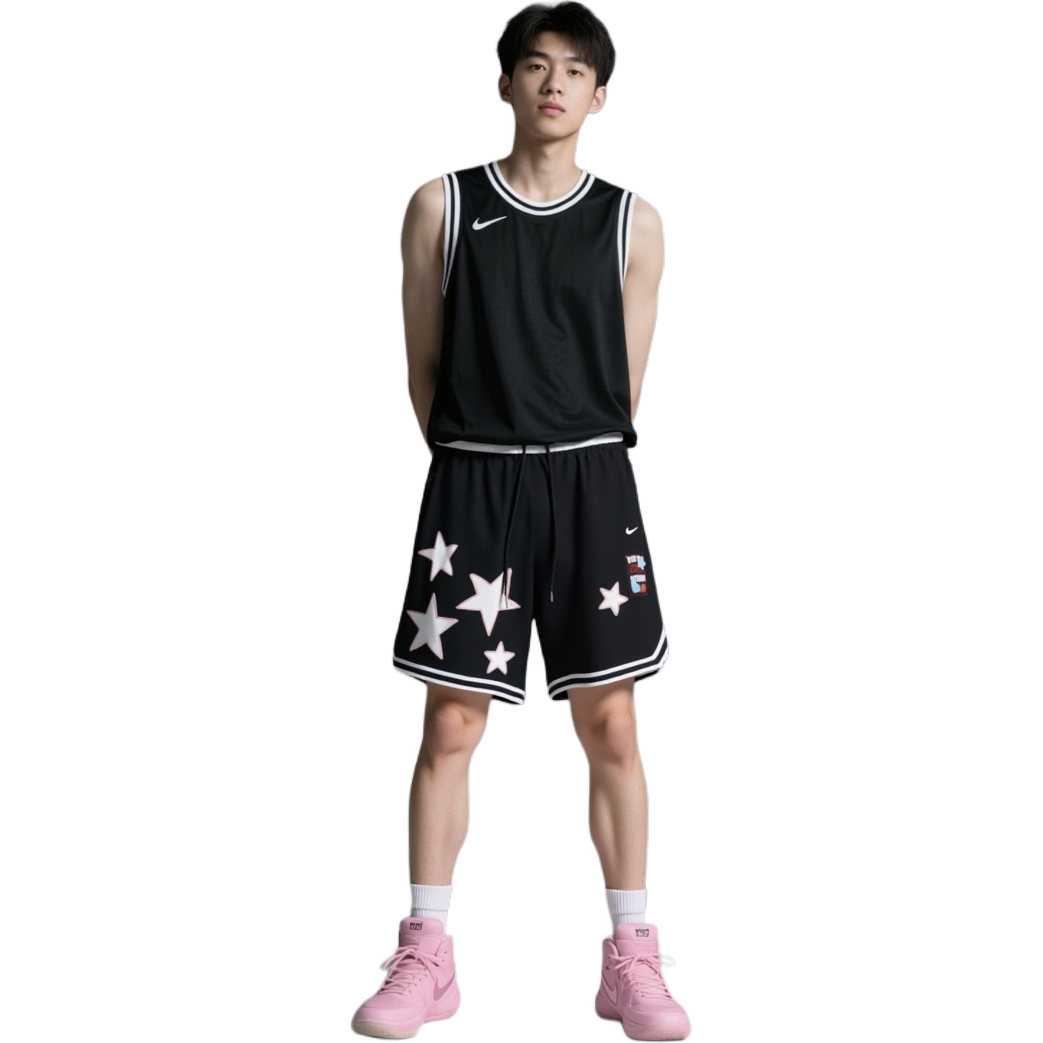 Nike Мужские шорты для баскетбола Dri FIT DNA черные белые — фото 4