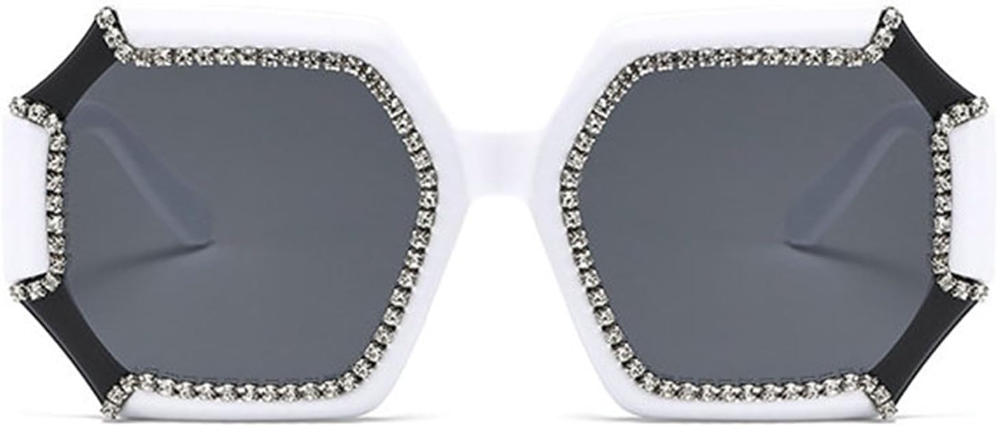 

Солнцезащитные очки Willochra с крупными стразами и бриллиантами, женские квадратные солнцезащитные очки, модные блестящие очки для вечеринок, нестандартной формы, толстые линзы, C3