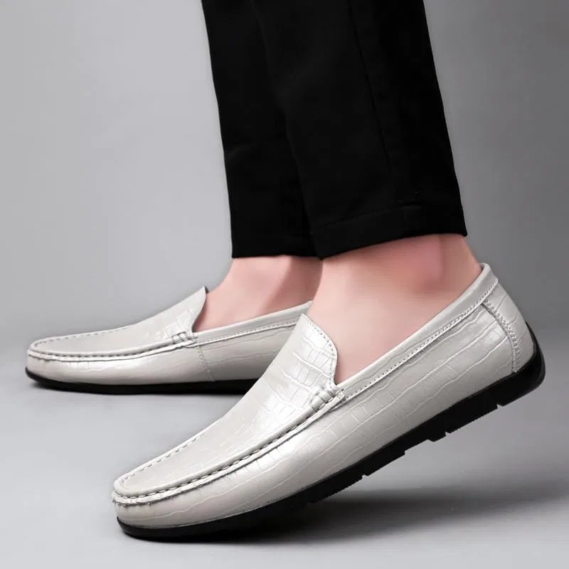 Лоферы мужские с принтом в клетку, Loafers, White SayfuR — фото 4
