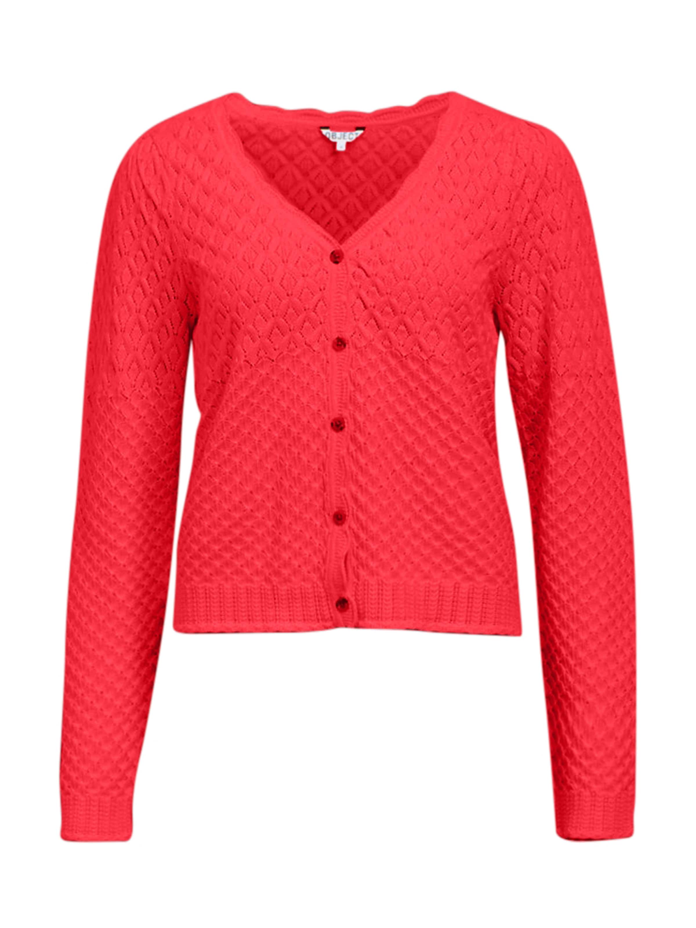 

OBJECT Кардиган 'OBJNOA' вязаный красный
