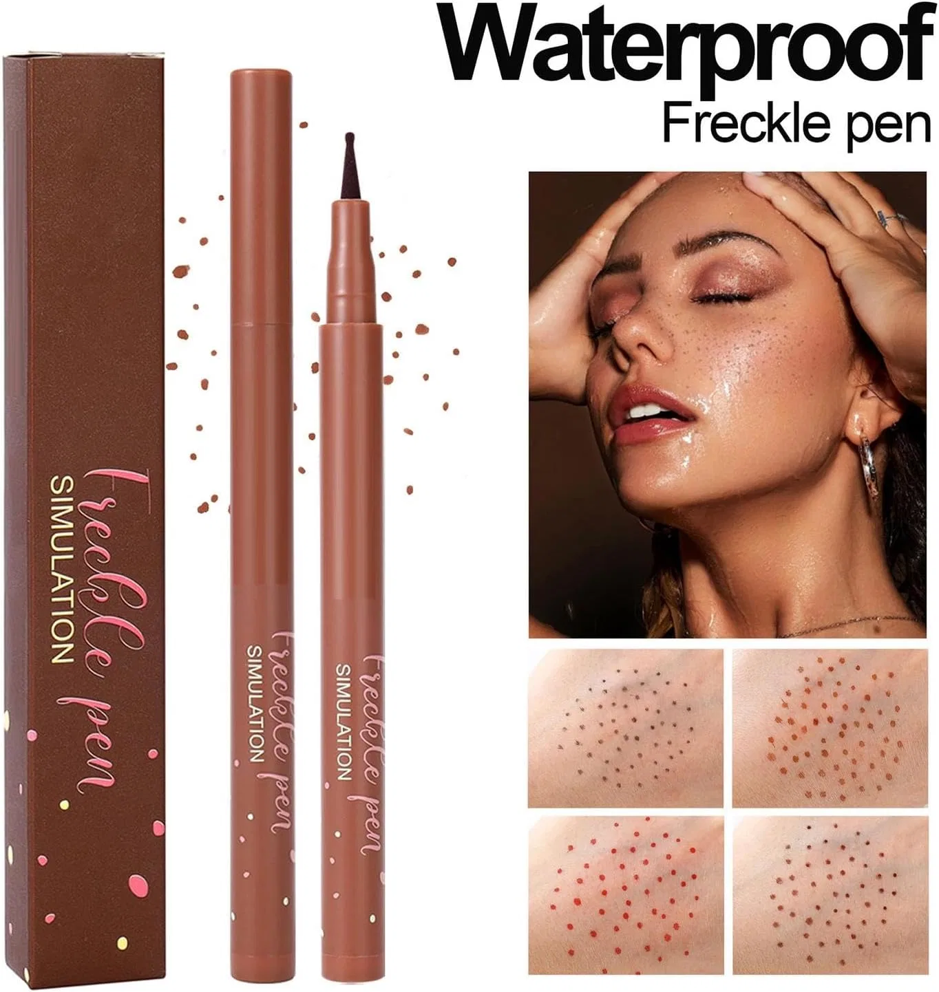 Подводка для глаз Freckle Pen, водостойкая, быстросохнущая, бренд Generic, 1 шт, цвет 02# — фото 4