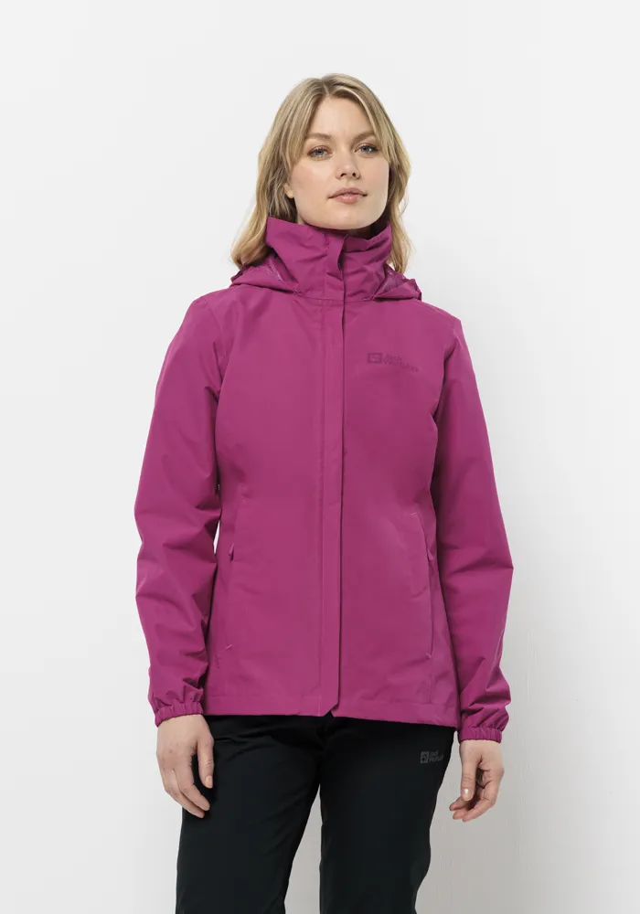 

Куртка Jack Wolfskin для активного отдыха "STORMY POINT 2L JKT W", с капюшоном, цвет New-Magenta