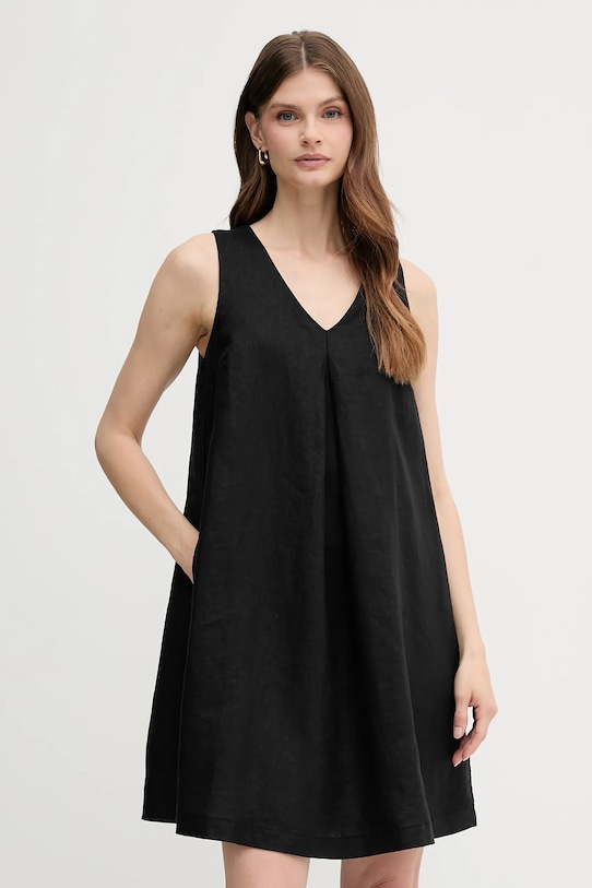 

Льняное платье United Colors Of Benetton, черный