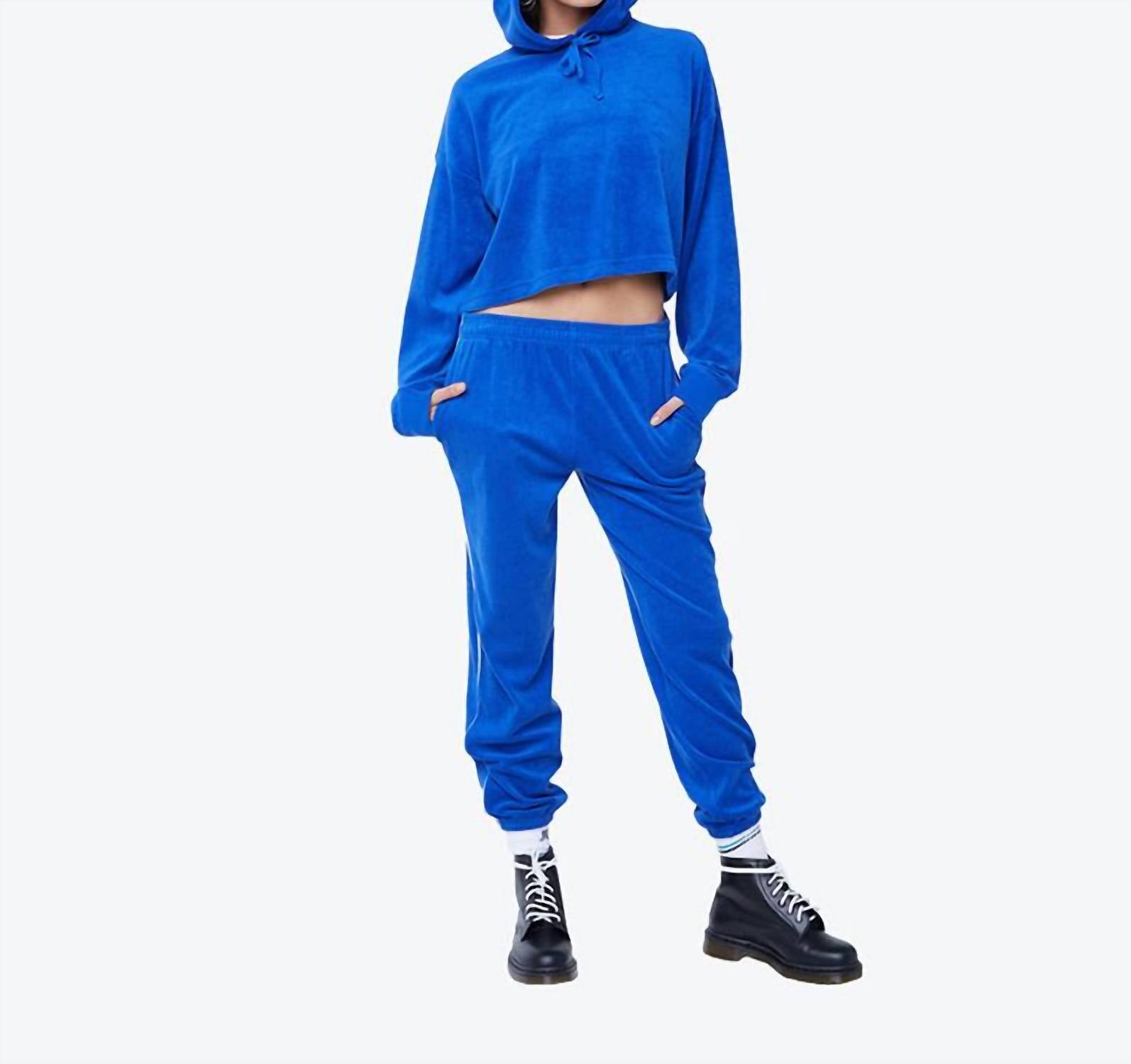 

Брюки-джоггеры Surf The Web Micro Terry East синего цвета Juicy Couture