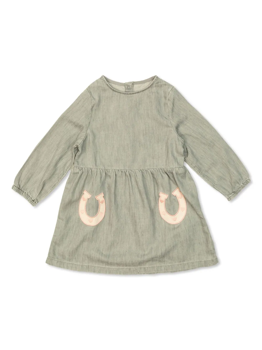 

Платье с аппликацией Stella McCartney Kids, серый
