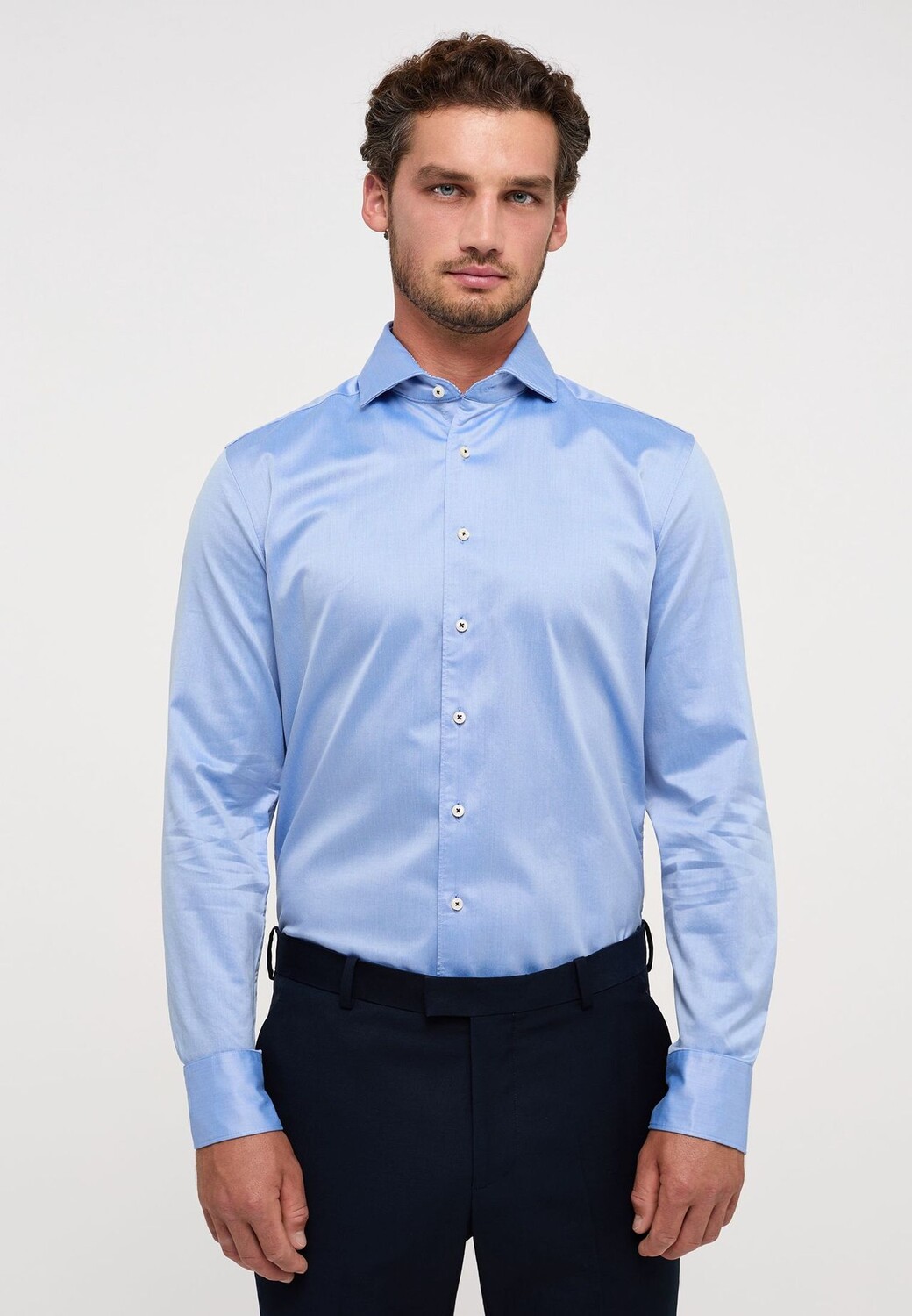 

Мягкая роскошная рубашка SLIM FIT ETERNA, цвет Mittelblau