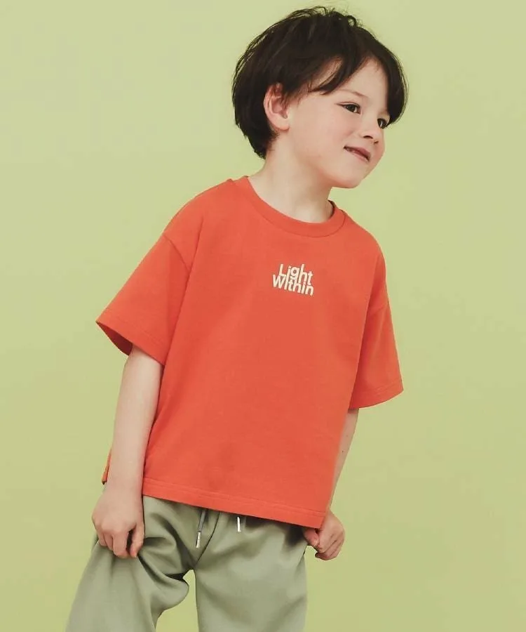 Футболка с различными принтами/можно стирать в машине THE SHOP TK, Orange(166)