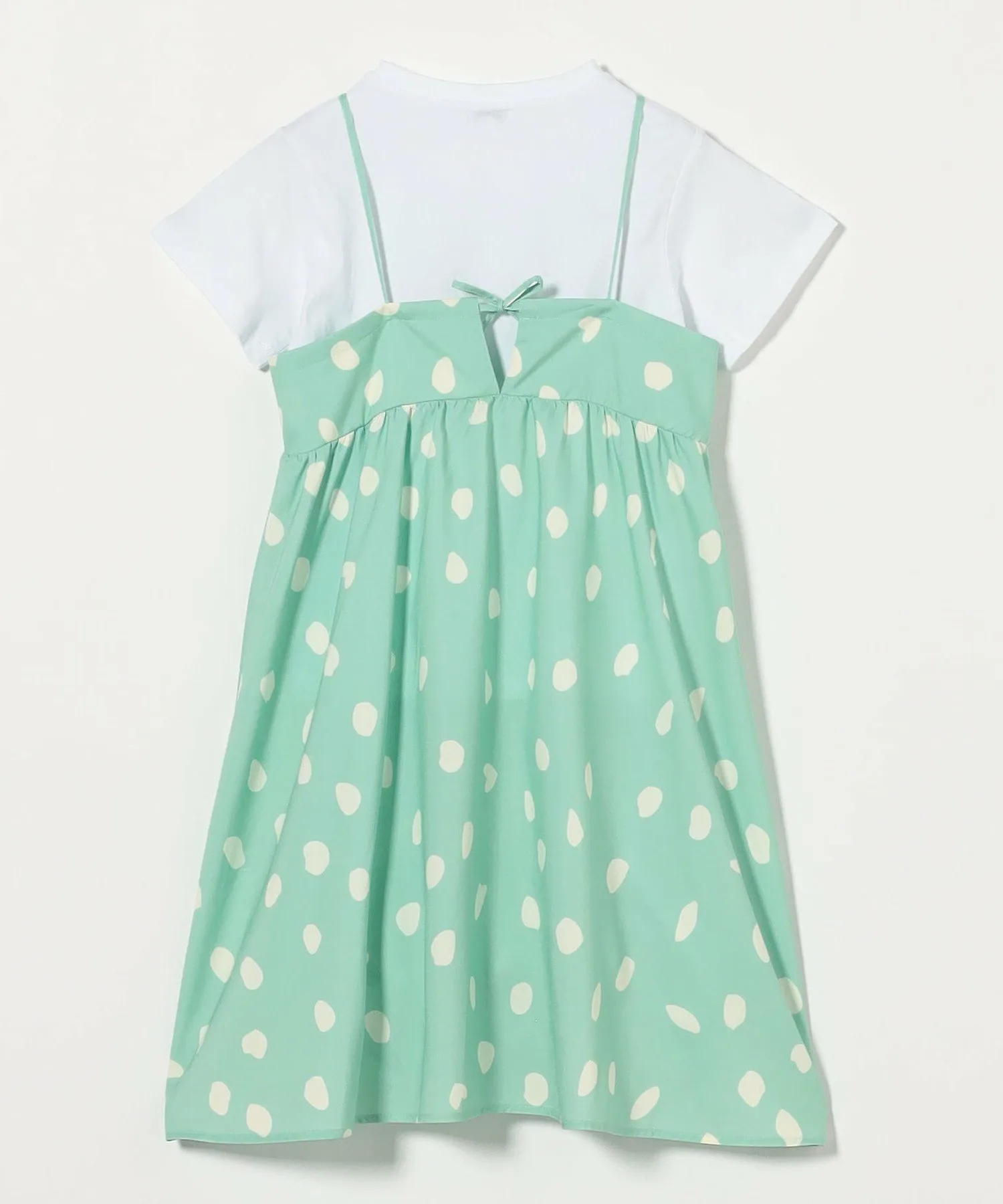 Комплект из футболки и платья-комбинации / Детский 100-130 см United Arrows Green Label Relaxing, LIME — фото 2