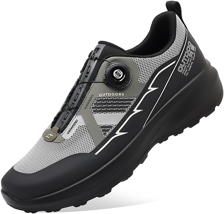 

Мужские легкие дышащие прогулочные кроссовки с перфорированной подошвой, вращающаяся пряжка, для путешествий и походов, городские альпинистские кроссовки Tgrnfhkpyy, серый