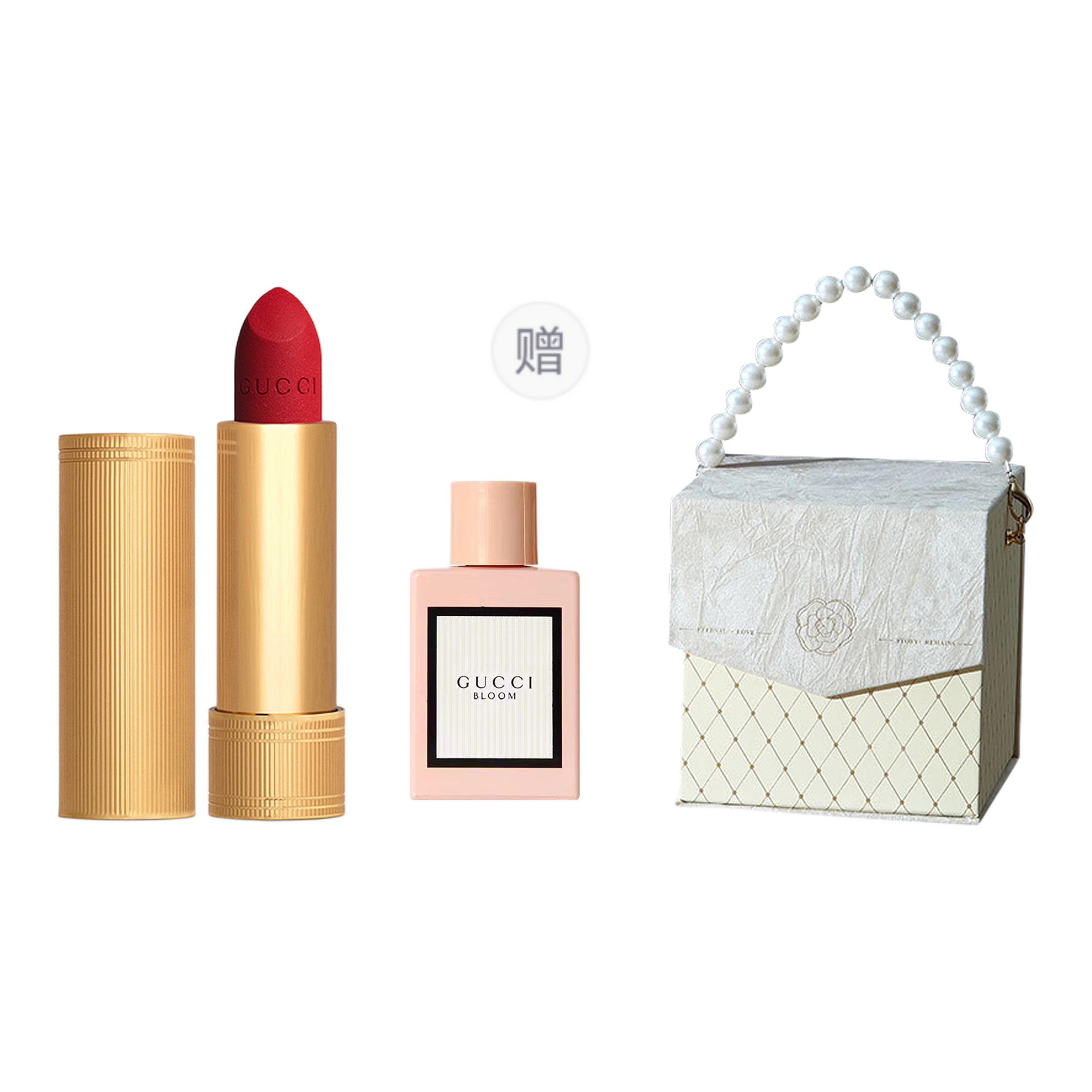 

GUCCI Набор макияжа chanel inspired box с натуральным матовым финишем помада+пробник духов, подарок на день учителя