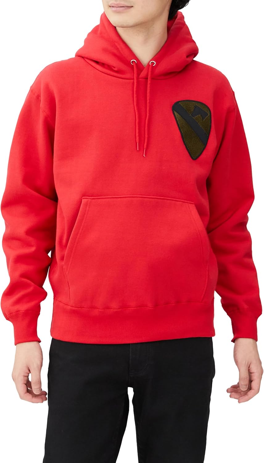 

Толстовка с капюшоном в стиле F, нашивка с гербом армии США, плотность ткани 12,4 унции, флисовая подкладка, красный цвет F-Style