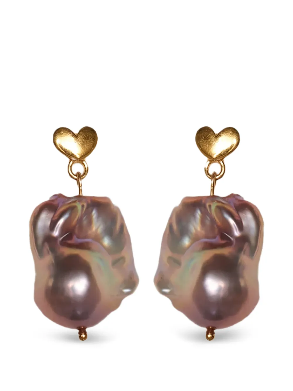 

Серьги в форме сердца Labelled Jewellery, золотой