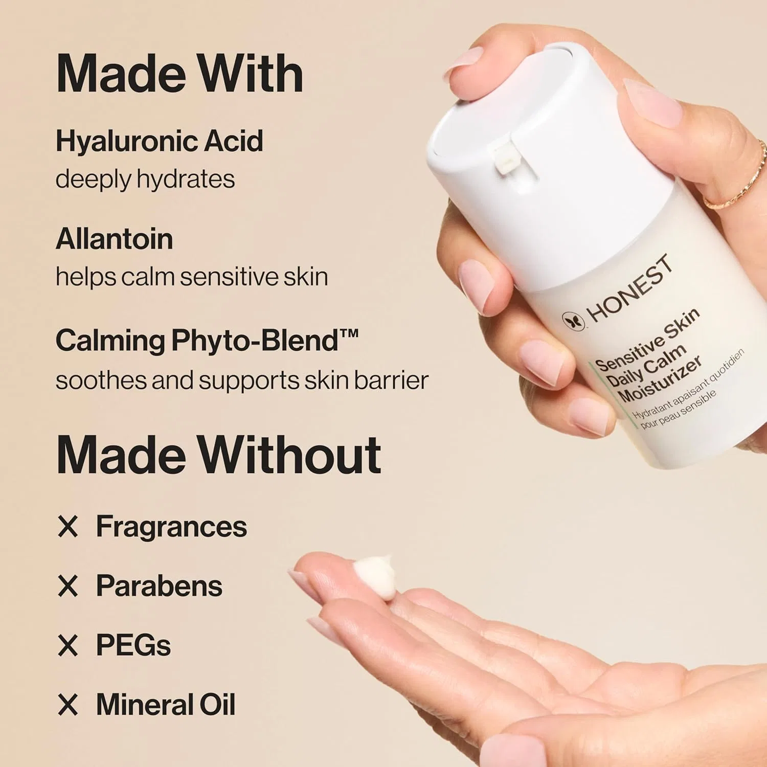 Крем для лица Honest Beauty — Дневной The Daily Calm Lightweight Moisturizer Unscented, 50.28 мл — фото 3