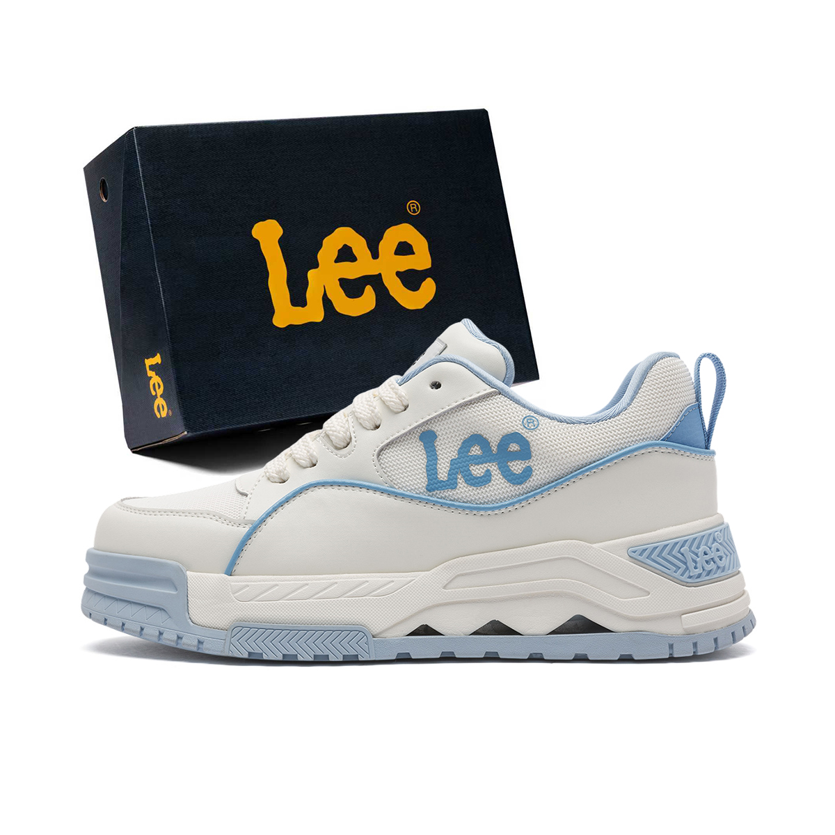 

Пуховидные кроссовки для увеличения роста, нескользящие, низкие, скейтбордские, мужские Lee, sea синий