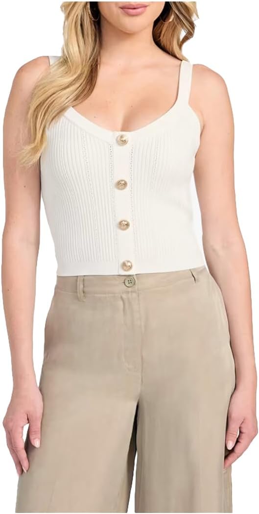 

GUESS Женский безрукавный свитер-майка Emmie, Cream White