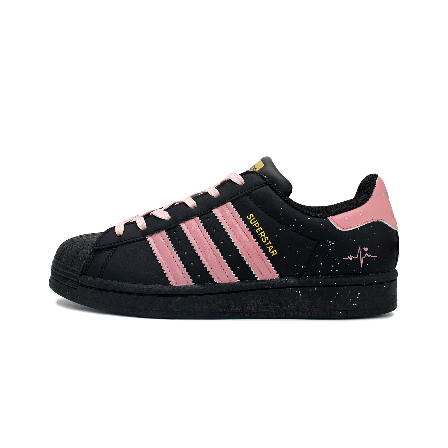

Кроссовки Adidas Originals Superstar Skateboard Shoes Unisex Low-Top Black Pink, Черный, Кроссовки Adidas Originals Superstar Skateboard Shoes Unisex Low-Top Black Pink