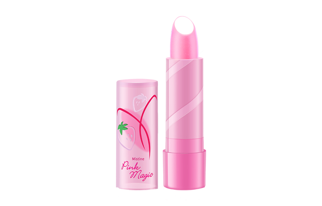 Little Strawberry 1.0 бальзам для губ с эффектом смены цвета увлажняет и питает 1,7г Mistine — фото 3