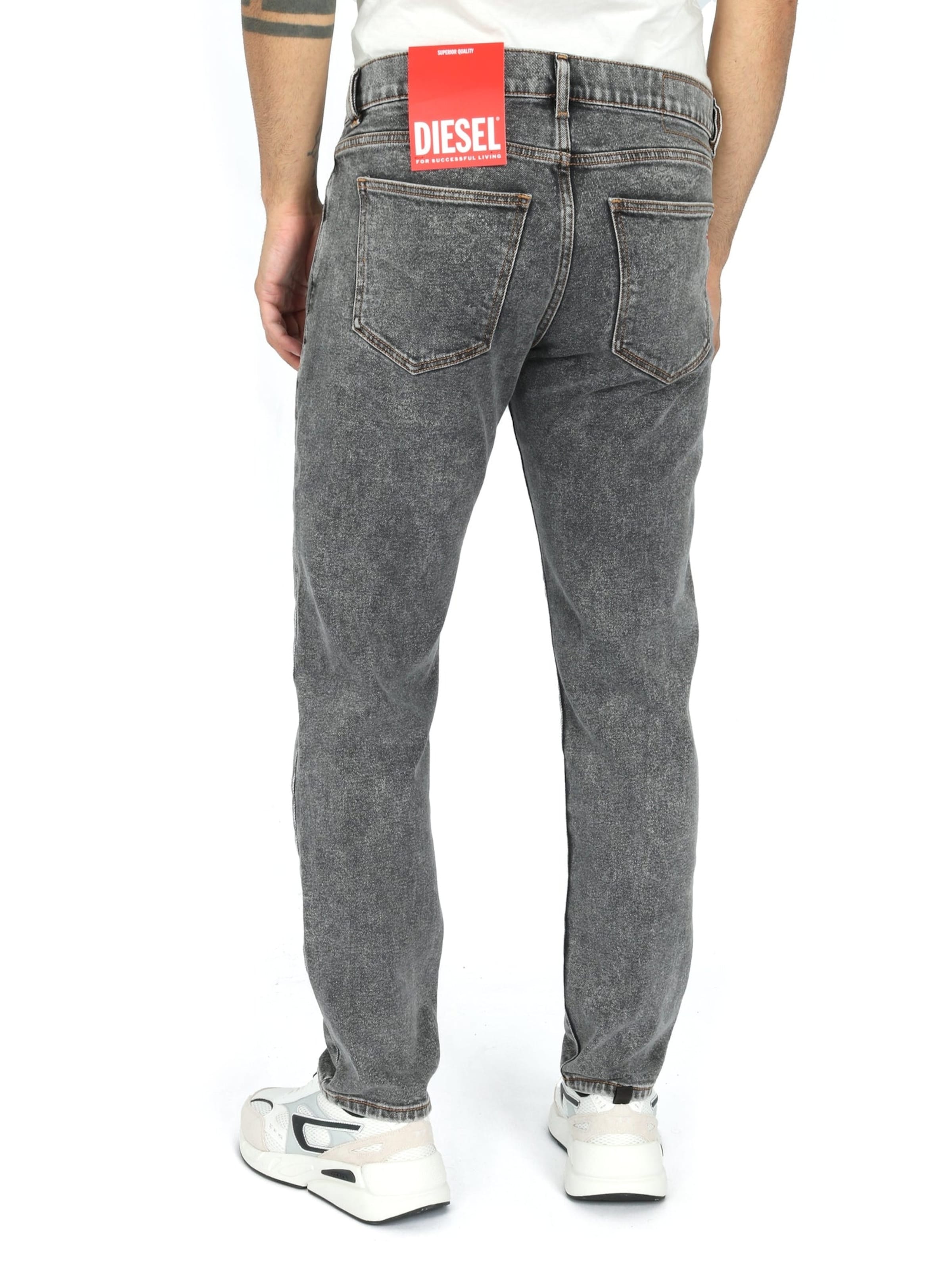 DIESEL Джинсы Slim fit 'D-STRUKT 09D78' в сером дениме — фото 3