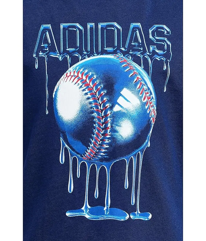 Футболка хлопковая Graphic Tee Adidas Kids, Dark Blue Adi — фото 3