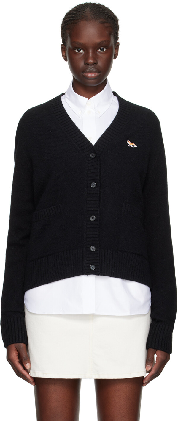 

Черный кардиган Baby Fox Maison Kitsune