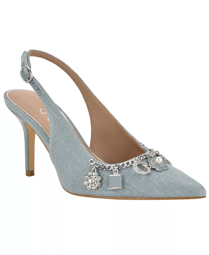Женские шлепанцы Naska Charms с открытой пяткой GUESS, синий