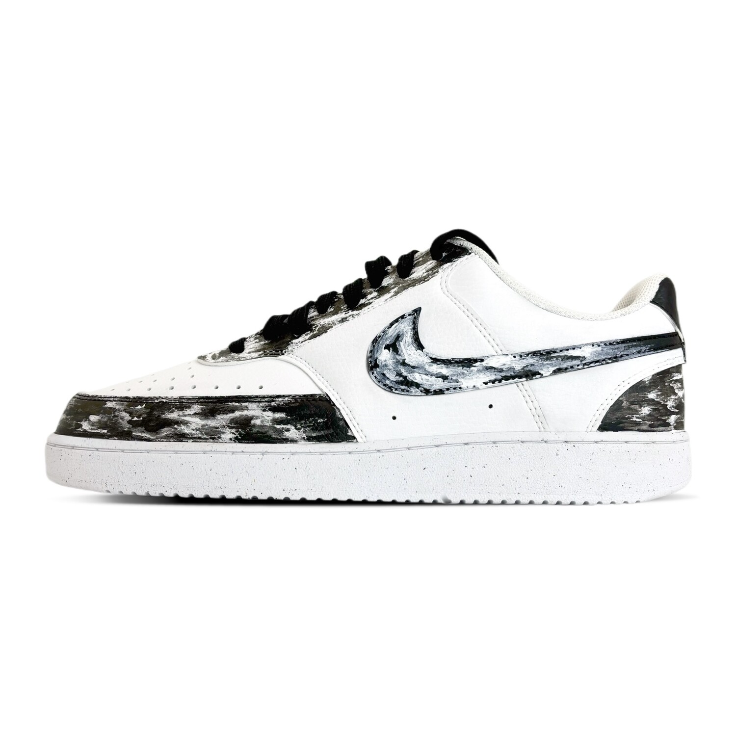 

Кроссовки Nike Court Vision Low Skateboarding Shoes Men Low-top Black/white, черный