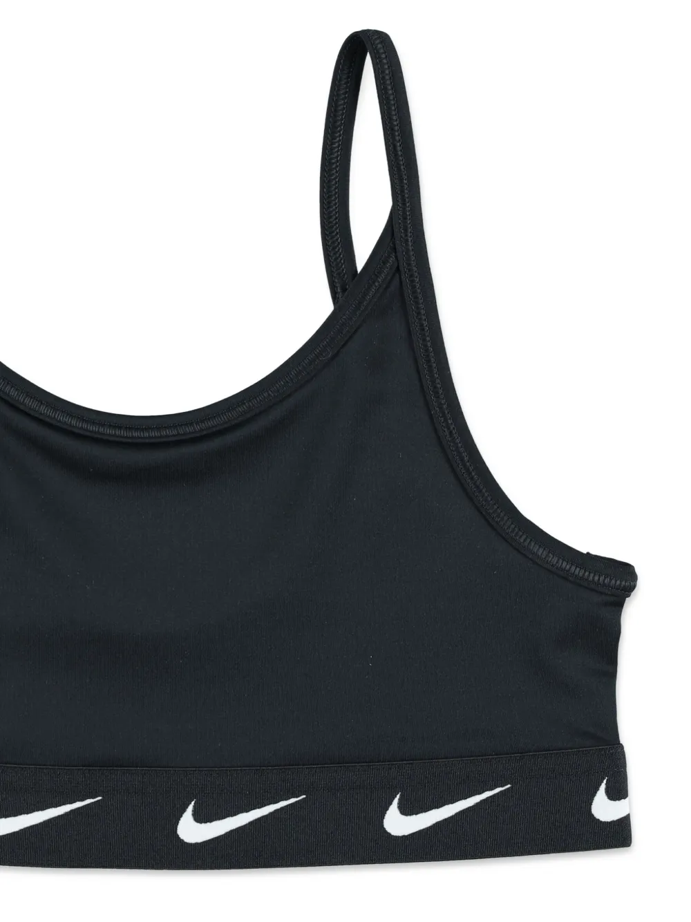 Спортивный бюстгальтер с логотипной лентой Nike Kids, черный — фото 3