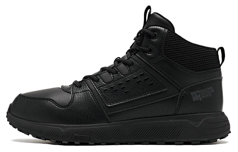 

Скользоустойчивые Износостойкие Полувысокие Беговые Кроссовки Мужские Черные QIAODAN